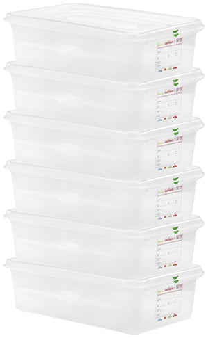 pojemnik GN z tworzywa sztucznego Dena 44927; Größe GN 1/1, 21000ml, 53x32.5x15 cm (DxSxG); transparentny; 6 sztuka / opakowanie