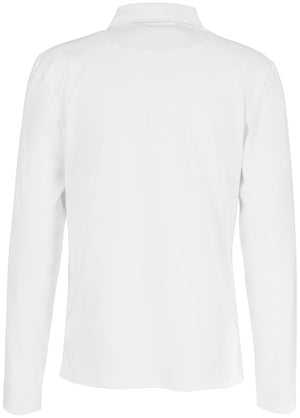 Poloshirt Herren Langarm Malme Regular Fit; Kleidergröße XL; biały