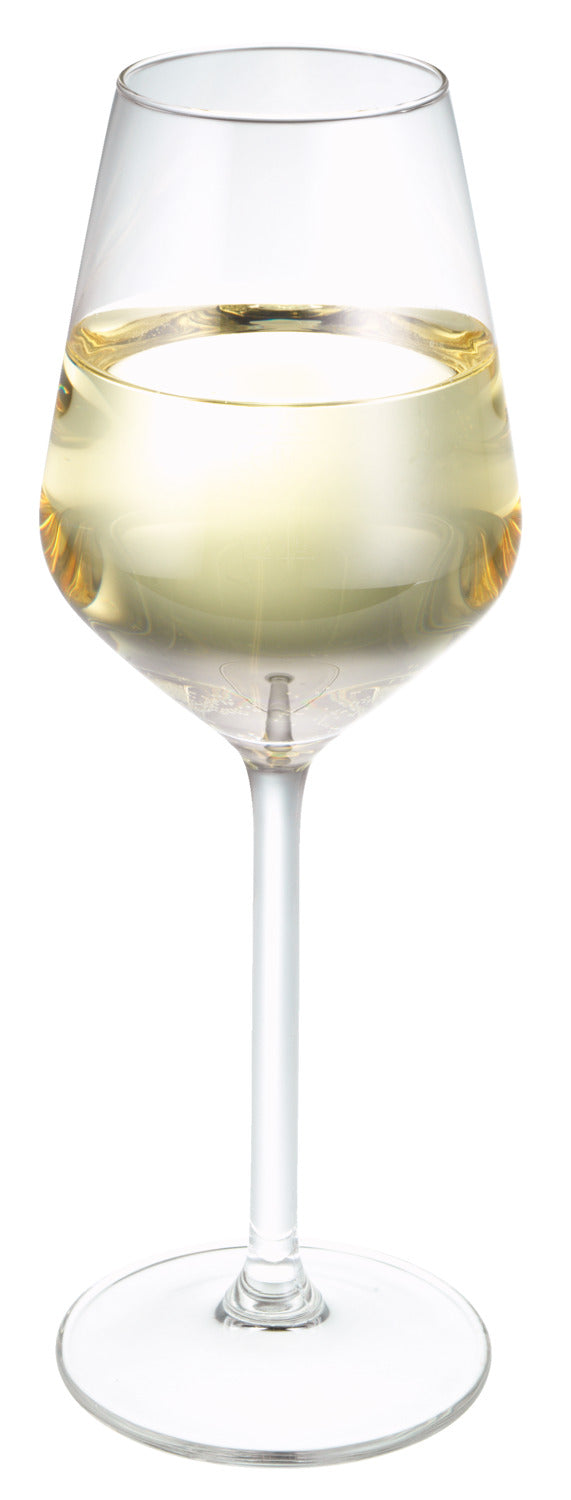 kieliszek do wina białego Carré ze znacznikiem pojemności; 380ml, 5.8x21.7 cm (ØxW); transparentny; 0.1 l & 0.2 l Füllstrich, 6 sztuka / opakowanie