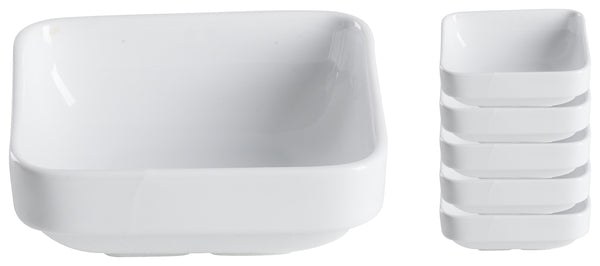 miska porcelanowa Multi; 330ml, 11.7x11.7x4.5 cm (DxSxW); biały; 6 sztuka / opakowanie