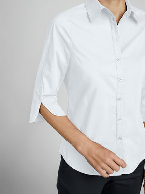 Bluse Dreiviertelarm Porter Regular Fit; Kleidergröße 50; biały