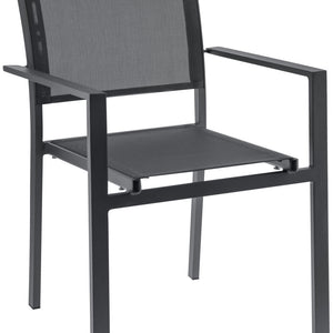 krzesło aluminiowe Lazy 2.0; 59x58x84 cm (SxGxW); siedzisko antracyt