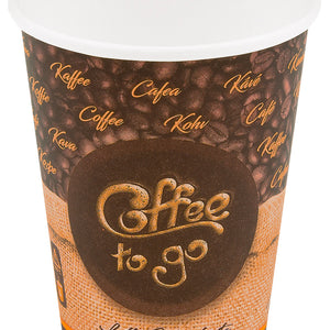 kubek To Go Cappuccino; 420ml, 9x10.6 cm (ØxW); brązowy; 50 sztuka / opakowanie