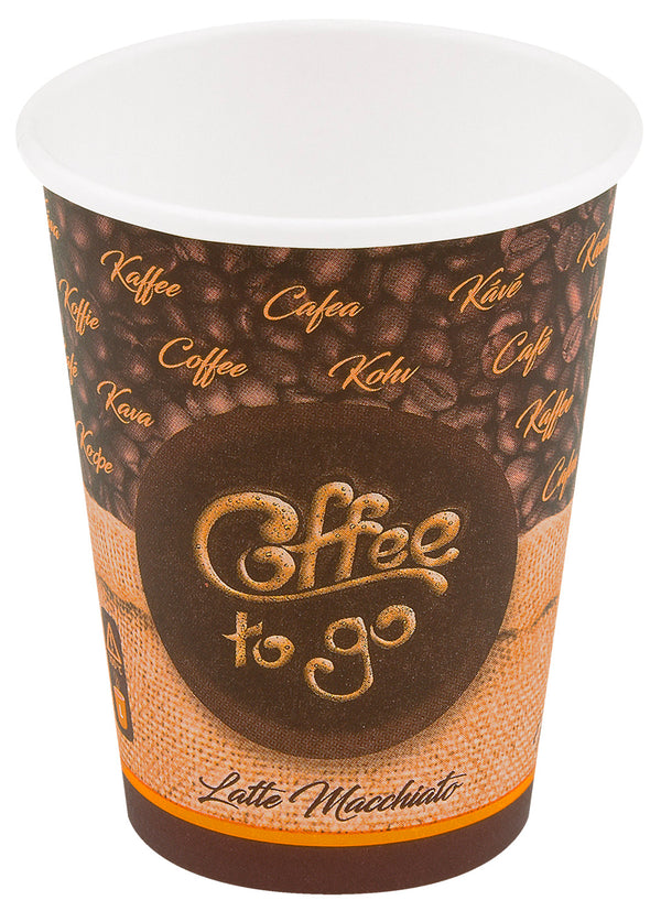 kubek To Go Cappuccino; 420ml, 9x10.6 cm (ØxW); brązowy; 50 sztuka / opakowanie