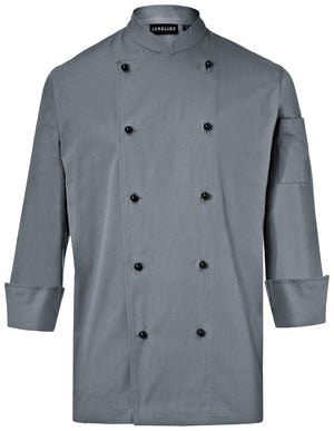 bluza kucharska męska Milan długi rękaw; Kleidergröße 64; szary