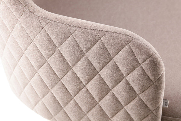 Drehstuhl Twist Samt; 46x47x85 cm (SxGxW); siedzisko szary