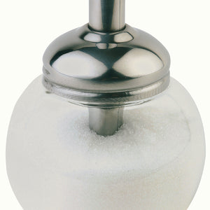 cukiernica; 150ml, 8.5x12 cm (ØxW); srebro/transparentny; okrągły