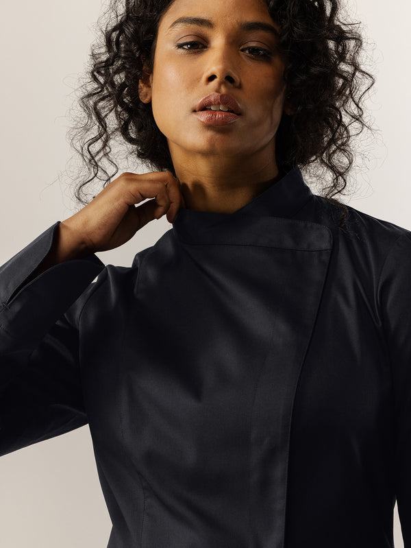 Damenkochjacke Arlette; Kleidergröße 2XL; czarny