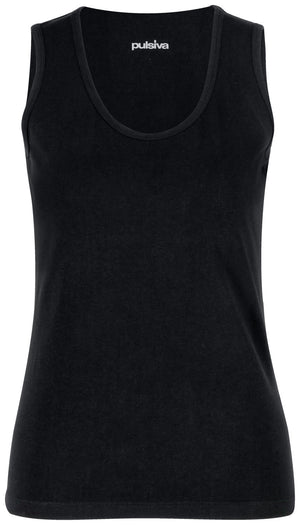 t-shirt bez rękawów damski Double Tanktop (opak. 2 szt.); Kleidergröße S; czarny; 2 sztuka / opakowanie
