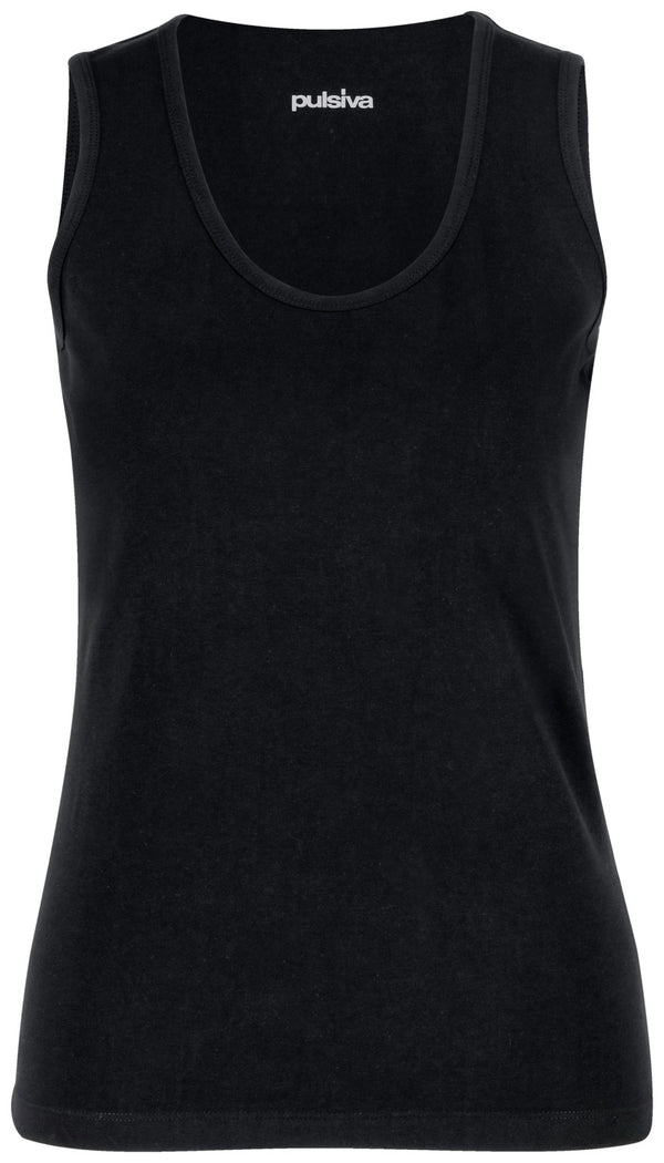 t-shirt bez rękawów damski Double Tanktop (opak. 2 szt.); Kleidergröße S; czarny; 2 sztuka / opakowanie