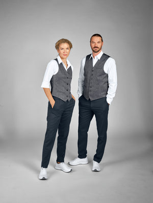 Herrenweste Charles; Kleidergröße 60; szaro-błękitny