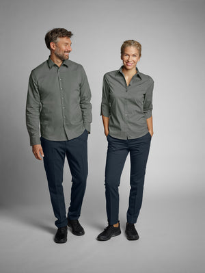 Bluse Dreiviertelarm Porter Regular Fit; Kleidergröße 40; ciemny szary