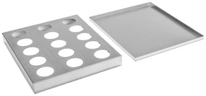 Flaschenhalter für Tablett-Abräumwagen Baristo; 47x55x8 cm (SxGxW); srebro