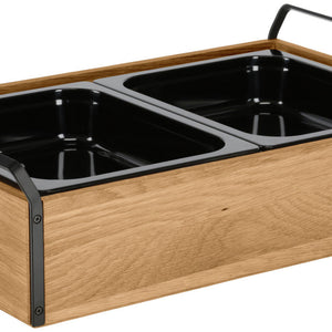 witrynka chłodząca Montana dąb mittel Melamin 2x 1/2; Größe GN 1/1