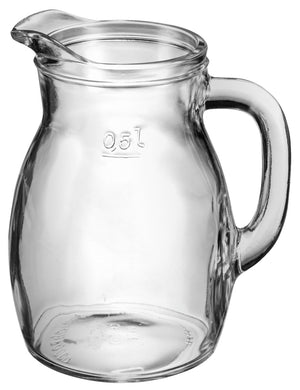 dzbanek szklany Bistrot ze znacznikiem pojemności; 1200ml, 9.3x18.5 cm (ØxW); transparentny; okrągły; 1 l Füllstrich, 6 sztuka / opakowanie