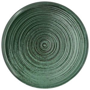 talerz płaski z rantem Etana; 24x1.1 cm (ØxW); zielony; okrągły; 6 sztuka / opakowanie