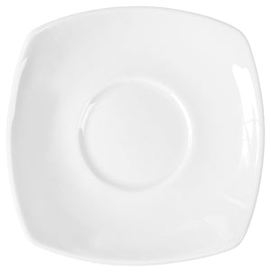 spodek do filiżanki do espresso Taiji; 12x12 cm (DxS); biały; kwadrat; 6 sztuka / opakowanie