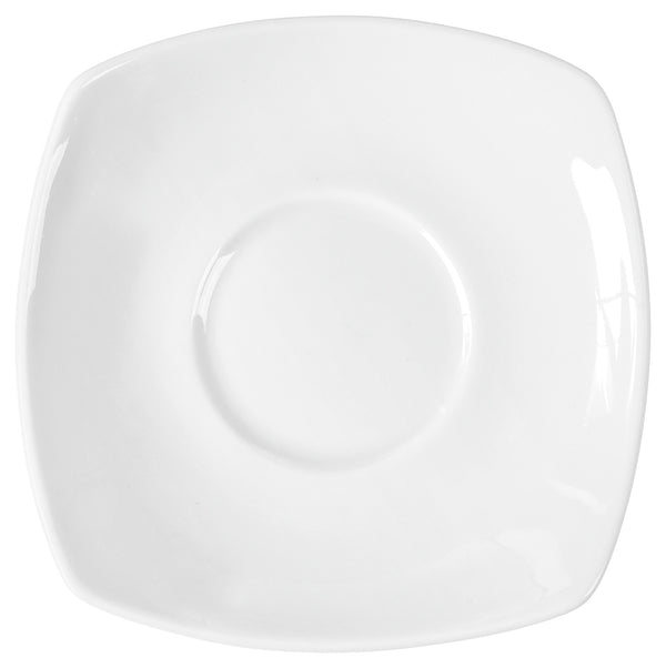 spodek do filiżanki do espresso Taiji; 12x12 cm (DxS); biały; kwadrat; 6 sztuka / opakowanie