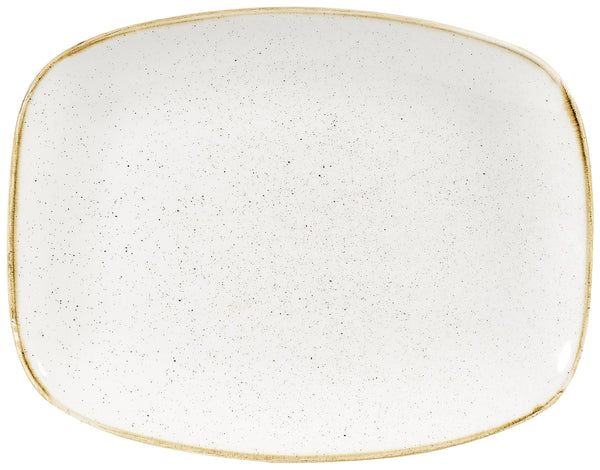 Chefs Oblong Platte Stonecast Barley White; 26.1x20.2 cm (DxS); biały/brązowy; prostokątny; 12 sztuka / opakowanie