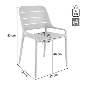 Kunststoff Stuhl Rylon; 52x51.5x82.5 cm (SxGxW); -; 4 sztuka / opakowanie