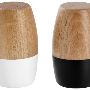 zestaw solniczki/pieprzniczki  Kayu okrągły bulwiasty; 4.5x9 cm (ØxW); buk