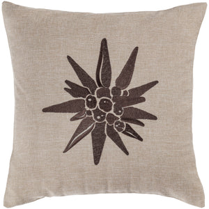 poszewka na poduszkę dekoracyjną Alpino Flower; 40x40 cm (SxD); piasek