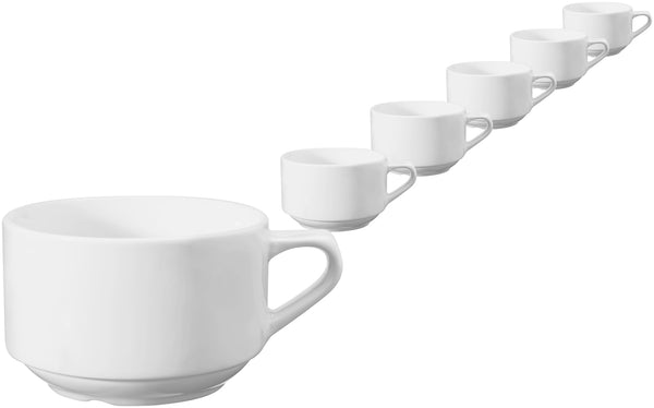 filiżanka do kawy Base; 300ml, 10x6.3 cm (ØxW); biały; okrągły; 6 sztuka / opakowanie