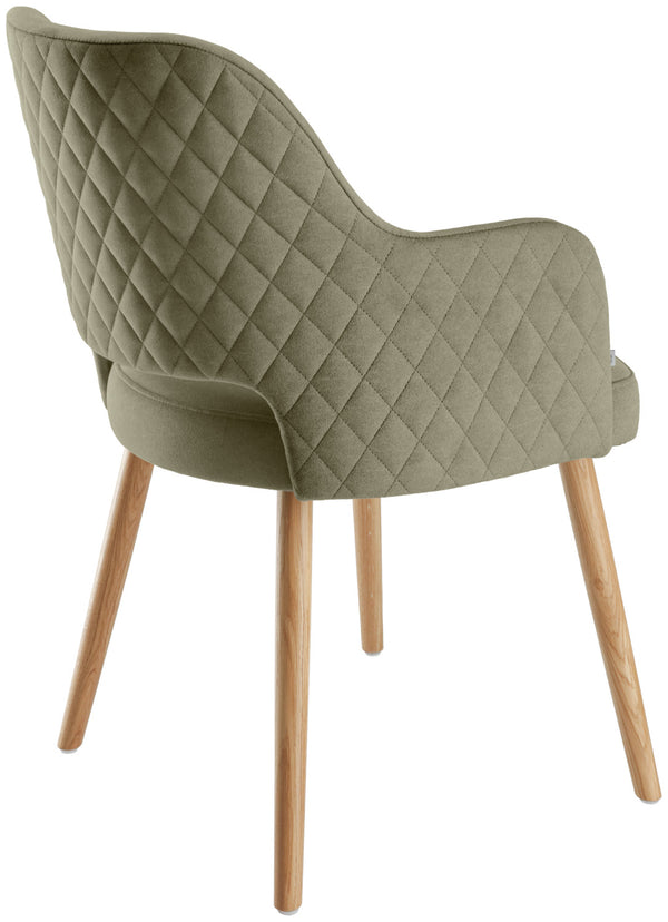 Stuhl Rombo Samt; 46x47x85 cm (SxGxW); siedzisko zielony