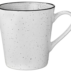 kubek Fungio; 300ml, 10x7.8 cm (ØxW); biały/czarny; 6 sztuka / opakowanie