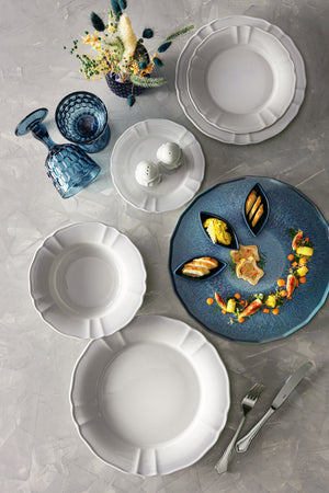 talerz płaski Amely; 28 cm (Ø); biały; okrągły; 6 sztuka / opakowanie