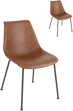 Stuhl Velaro Sitzfläche Kunstleder; 49x62x81 cm (SxGxW); siedzisko rdzawy brąz