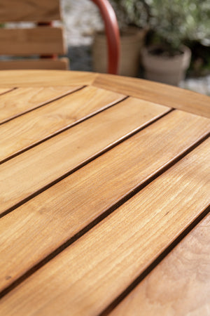 Outdoor-Teak-Tischplatte Mirello rund; 60 cm (Ø); brązowy; okrągły