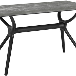 stół Faro prostokątny; 138x80x74 cm (DxSxW); Platte beton, stelaż czarny; prostokątny