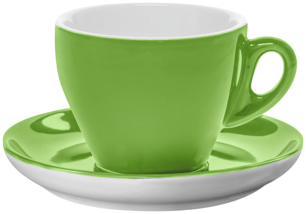 filiżanka do kawy Joy; 230ml, 9x7 cm (ØxW); zielony; okrągły; 6 sztuka / opakowanie
