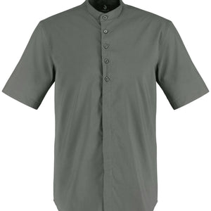 Hemd Kurzarm Lani Regular Fit; Kleidergröße 43/44; ciemny szary
