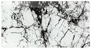 Glasplatte Marmaro eckig; 26x14 cm (DxS); biały/czarny; prostokątny; 6 sztuka / opakowanie