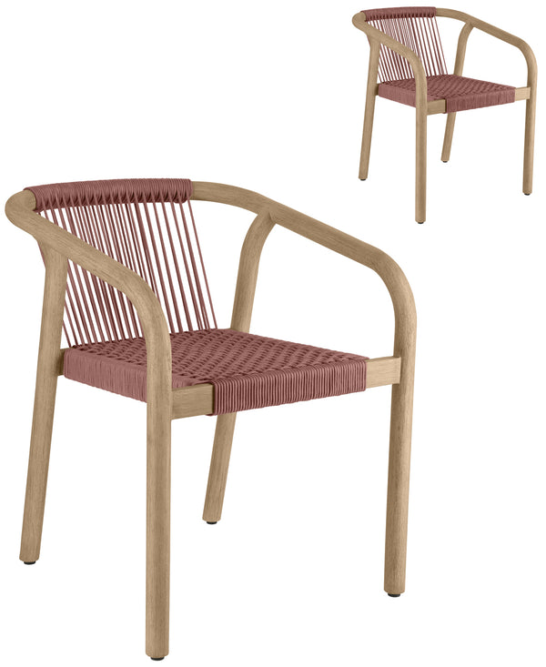 Outdoor-Stuhl Kando; 58x58x75 cm (SxGxW); siedzisko terakota