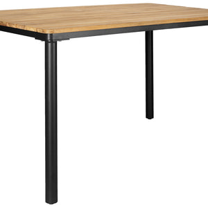 Outdoor-Teaktisch Zolia rechteckig; 130x80x76 cm (DxSxW); Platte brązowy