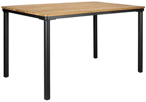 Outdoor-Teaktisch Zolia rechteckig; 130x80x76 cm (DxSxW); Platte brązowy