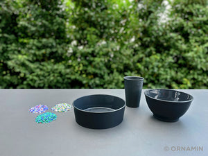 miska na menu do wielokrotnego użytku Curvy Karla Zero Waste; 800ml, 16x9 cm (ØxW); antracyt; 10 sztuka / opakowanie