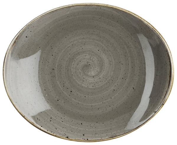 talerz Stonecast Peppercorn owalny; 19.2x16 cm (DxS); szary/brązowy; owalny; 12 sztuka / opakowanie