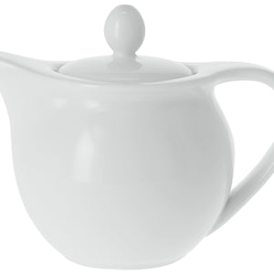 dzbanek do herbaty Pallais z pokrywką; 400ml, 5x9 cm (ØxW); biały; okrągły; 2 sztuka / opakowanie