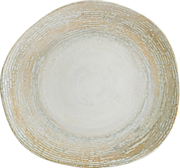 talerz płaski Patera  organiczny; 29x27 cm (DxS); biały/beżowy; organiczny; 6 sztuka / opakowanie