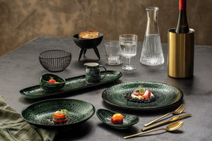 Teller flach Black Reef Porzellan