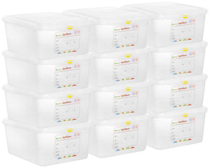 pojemnik GN z tworzywa sztucznego Dena 45078; Größe GN 1/6, 2600ml, 17.6x16.2x15 cm (DxSxG); transparentny; 12 sztuka / opakowanie