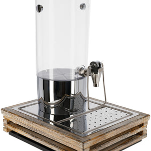 dyspenser do soków Natchez pojedyczny 1/2; Größe GN 1/2, 37x31x50.8 cm (DxSxW); biały vintage/transparentny/stal nierdzewna; prostokątny