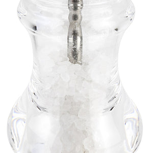 młynek do soli Nancy; 18 cm (W); transparentny; 6 sztuka / opakowanie