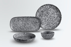 zestaw próbny naczynia Mamoro 4 częściowy; czarny/biały/beżowy