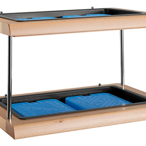 stojak bufetowy Ardea 2-poziomowy; 60x41.5x36 cm (DxSxW); buk; prostokątny