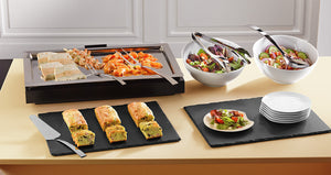 szczypce do sałatek Carving; 27 cm (D); srebro